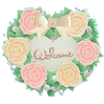 ウェディングのドアプレートのピンクの画像