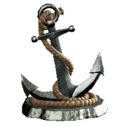 いかりのオブジェのシルバーの画像