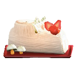 ブッシュ・ド・ノエルの生クリームの画像