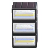 プラスチックいしょうケースのスター柄シャツの画像