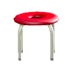 ドーナツまるイスのレッドの画像