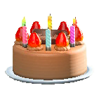 バースデーケーキのチョコレートクリームの画像