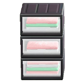 プラスチックいしょうケースのパステルカラーシャツの画像