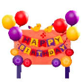 バースデーボードのオレンジの画像