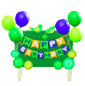 バースデーボードのグリーンの画像