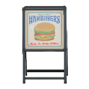スタンドかんばんのバーガーの画像