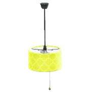 シェードのペンダントライトのイエローパターンの画像