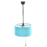 シェードのペンダントライトのライトブルーの画像