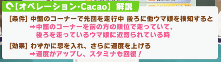固有スキルはスタミナ回復と速度上昇の複合スキル