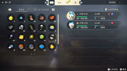 パチリスのみ手持ち