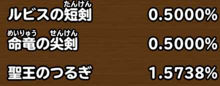 目玉装備排出確率の画像