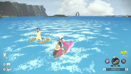 水上でポケモンを出現させる