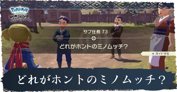 どれがホントのミノムッチ？攻略