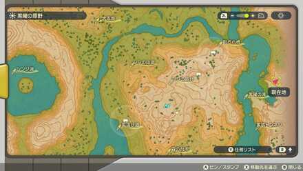 黒曜の原野のハピナスの場所詳細