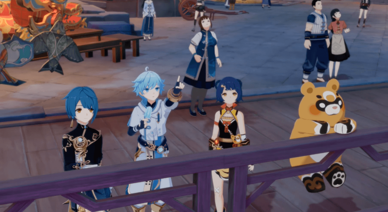 花火を見る璃月星4キャラ