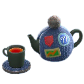 ははのポットカバーのワッペン＆ボタンの画像