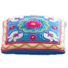 ははのクッションのブルーフラワーの画像