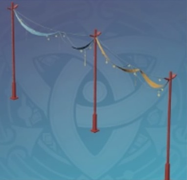 瑞雲弧虹絹布飾りの画像