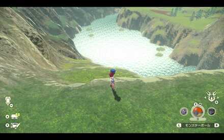 崖を下りコイキングおやぶんの近くへ