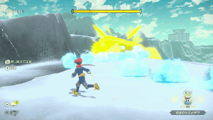 雪玉は後ろの方で左右に走って避けよう