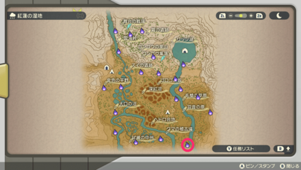 ポケモンアルセウスのともしび34マップ