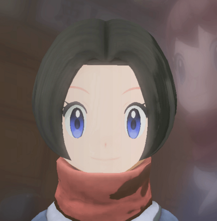 女主人公中分け