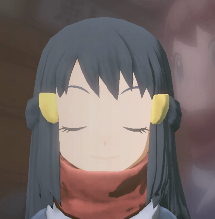 女主人公濃紺色