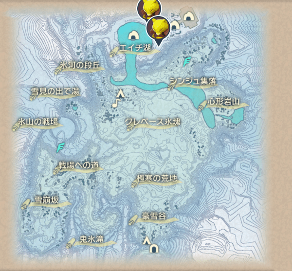 純白の凍土のケーシィ出現場所