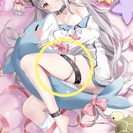 少女廻戦のイルカの抱き枕のタップする場所