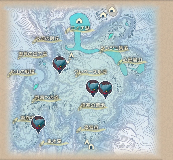 純白の凍土のムウマ出現場所