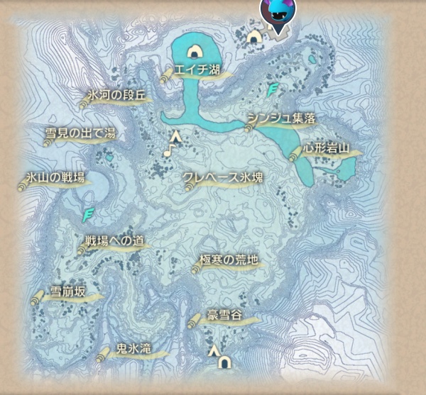 純白の凍土のズバット出現場所