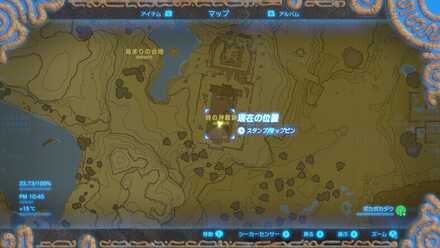 時の神殿跡の女神像の場所マップ詳細