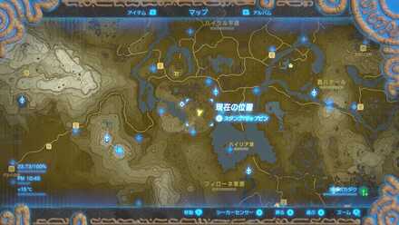 時の神殿跡の女神像の場所マップ