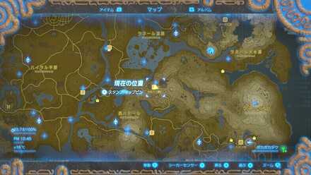 カカリコ村の女神像の場所マップ