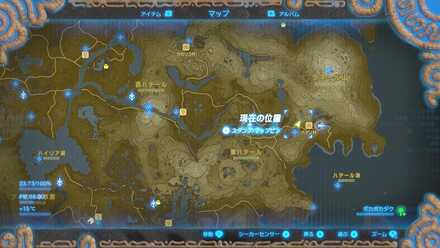 ハテノ村の女神像の場所マップ