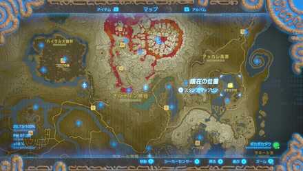 イチカラ村の女神像の場所マップ