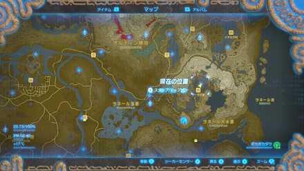 ゾーラの里の女神像の場所マップ