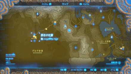 ゲルドの街の女神像の場所マップ