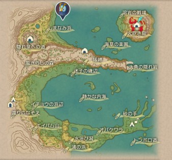 群青の海岸のポッタイシ出現場所