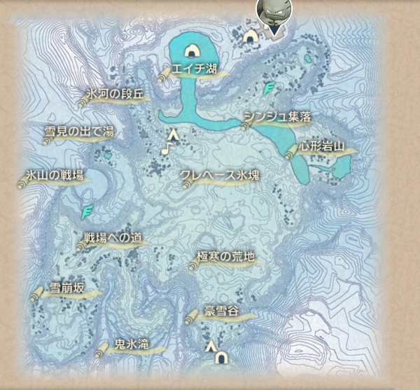 純白の凍土のゴローン出現場所