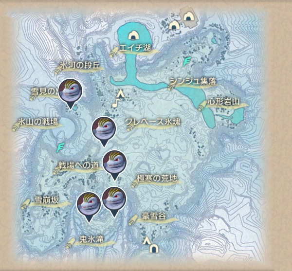 純白の凍土のゴーリキー出現場所