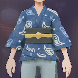 柄付き道中着 勾玉画像