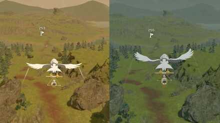 ウォーグルライド中にBボタンを連打する