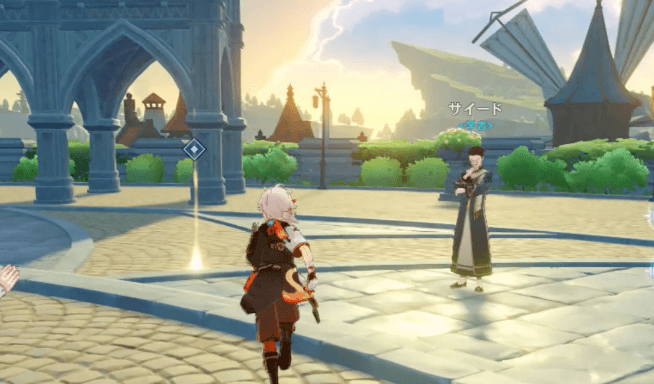 大聖堂前の風神像のところに行く