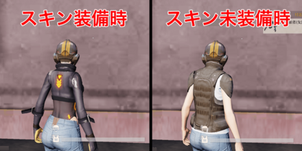 スキン装備で非表示
