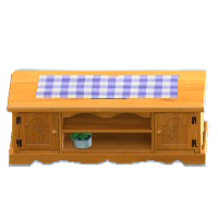 取りに来て頂ける方限定！カントリー調なローボードのご紹介です！ あつ森】カントリーなローボードのリメイク(色違い)と入手方法