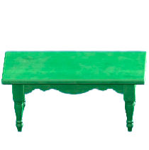 カントリーなティーテーブルのグリーンの画像