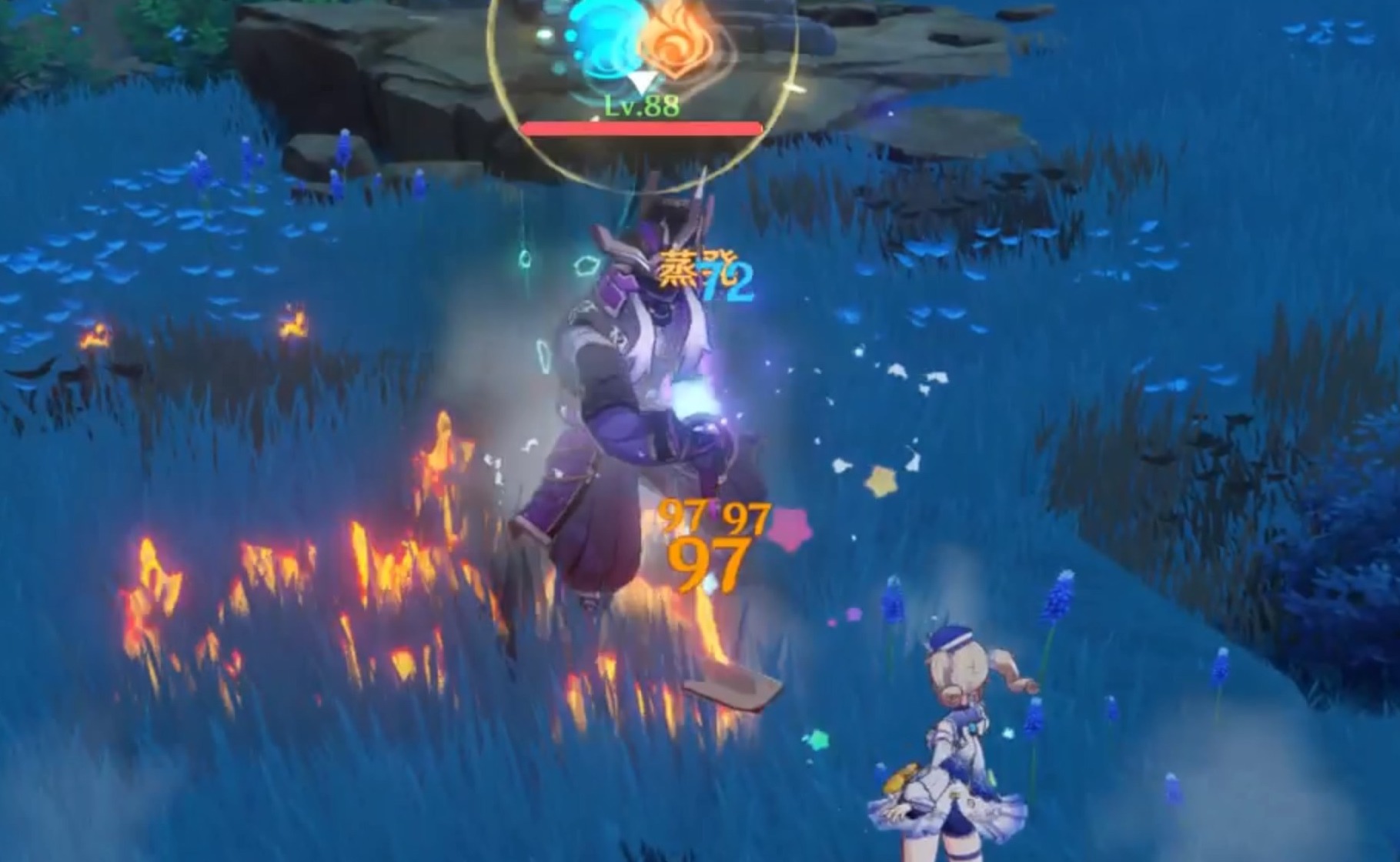 バーバラ通常攻撃(蒸発)