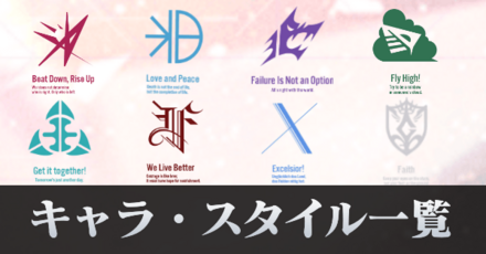 キャラ・スタイル一覧