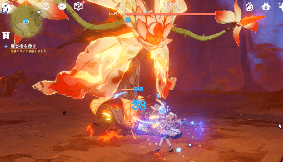 コアを水元素で破壊してダウンを狙おう